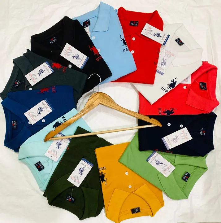 💯 U.S POLO MATTY💯
HALF SLEEVES POLO T SHIRT 👕 
AIRJET FABRIC 
180-200 GSM
SHADES 12
Sizes L XL XX uploaded by business on 5/10/2023
