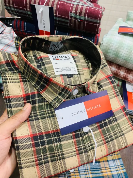 Tommy hilfiger checks shirts
Sizes available M L XL XXL
Fabric Twill cotton 
Shedes 21
Moq 84 pcs
Si uploaded by Jai Mata Di Garments on 5/10/2023