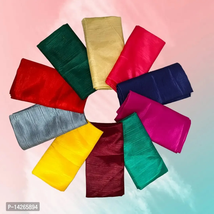 Plain Silk Blouse Bits Pack Of 10 uploaded by RUHI TEX FAB on 5/10/2023