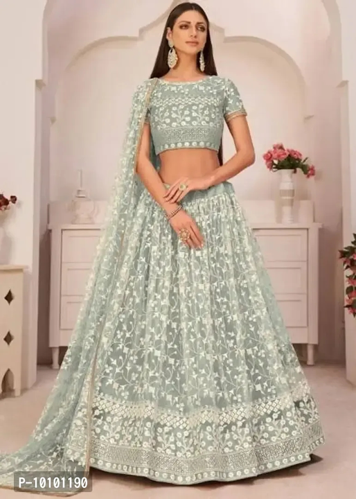 Trendy Women Embroidered Semi Stitched Lehenga Choli&nbsp;&nbsp uploaded by Kalpana Enterprises on 5/10/2023