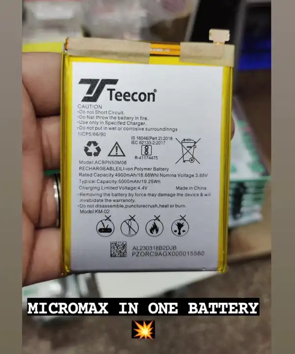 Post image *MMX IN ONE 💯 CARE ORIGINAL TEECON BATTERY 💥 AVAILABLE*
9790909539