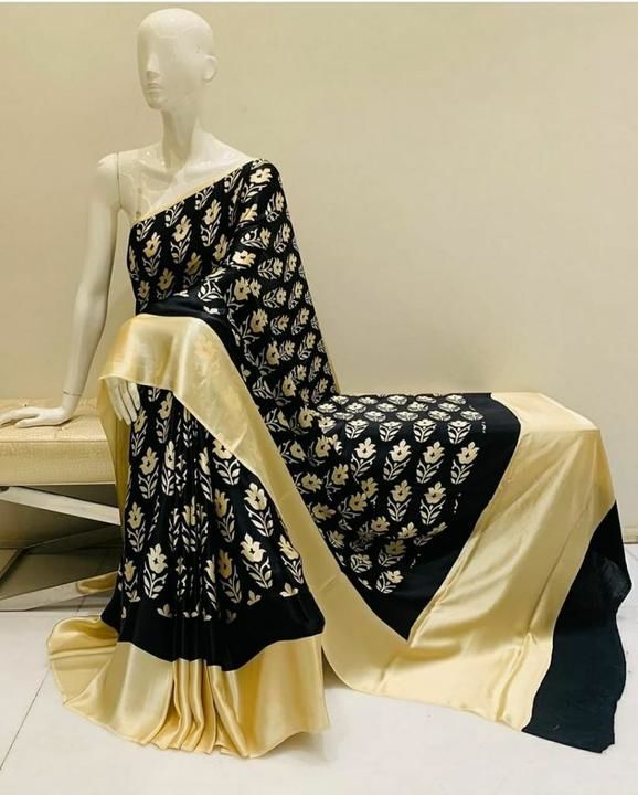 Satin Saree uploaded by business on 3/9/2021