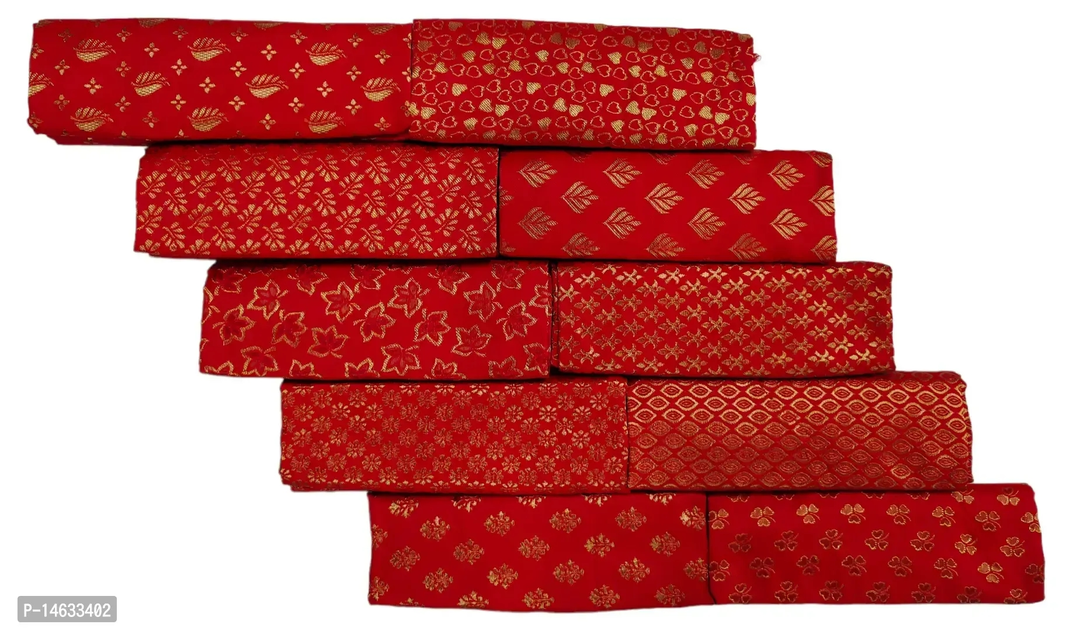 Red Jacquard Blouse Pieces Pack Of 10 uploaded by RUHI TEX FAB on 5/9/2024