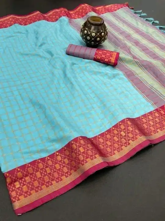Post image Hey! Checkout my new product called
Cotton Silk saree With woven Zari Border .