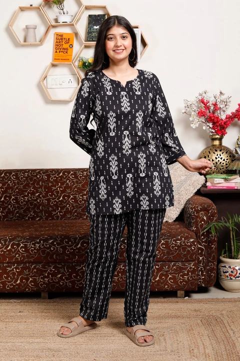 Jaipuri printed cotton Night suit  uploaded by BHAAVI FASHION on 5/10/2023