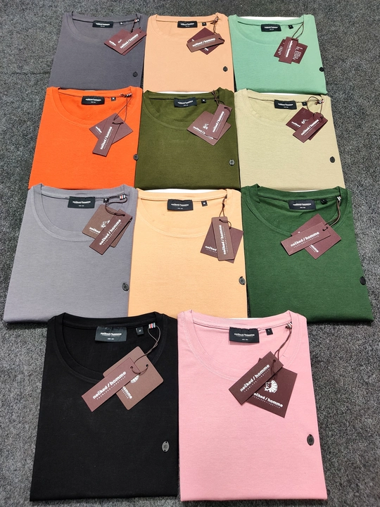 MEN'S COTTON HALF SLEEVE PLAIN T-SHIRTS FOR WHOLESALE BY HARITHWEAR  uploaded by Siddhi Garments on 5/10/2023