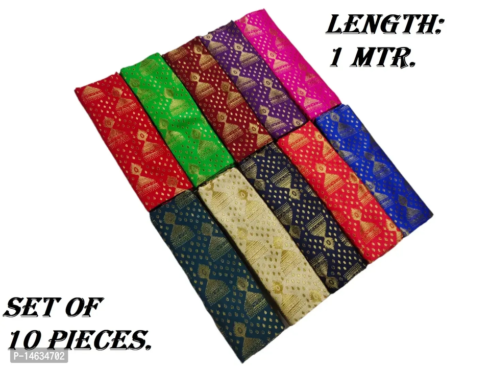 Jacquard Blouse Bits Pack Of 10 Pieces uploaded by RUHI TEX FAB on 5/10/2023