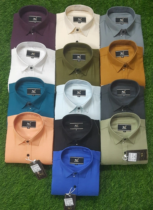 N3 magic by magic cotton plain box packing shirt uploaded by Nishant Traders on 5/10/2023
