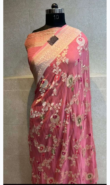 Banarasi semi Georgette saree  uploaded by Bs_textiles7 on 5/10/2023