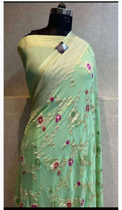 Banarasi semi Georgette saree  uploaded by Bs_textiles7 on 5/10/2023