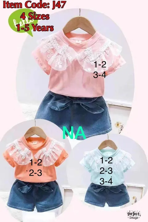 Girls top and shorts uploaded by Taha fashion from surat on 5/11/2023