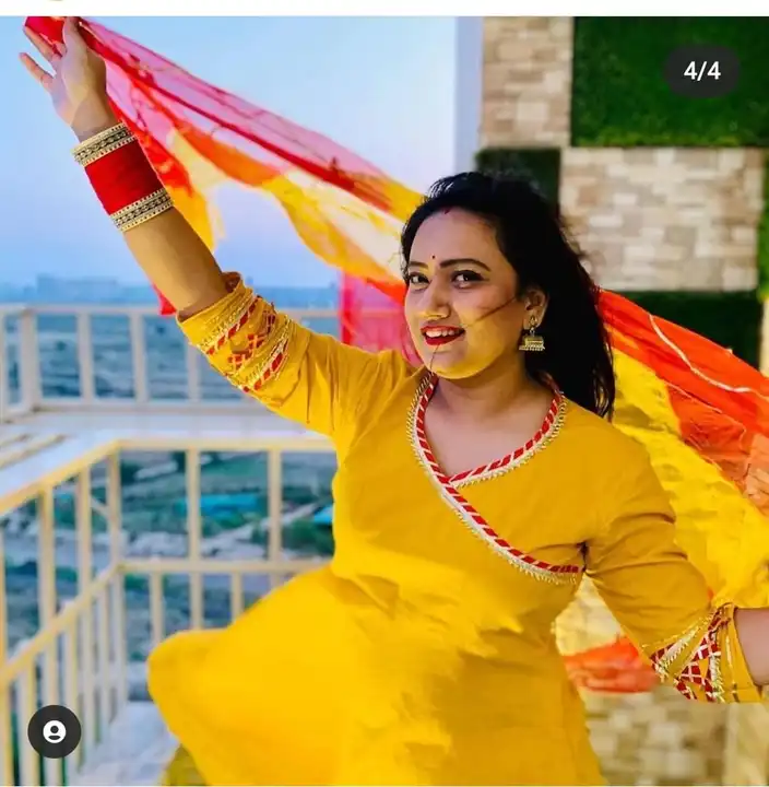 *New lounch 🥰🥰*

*This wedding  session wear the party look full flair kurti pant with amazing dup uploaded by Mahipal Singh on 5/11/2023