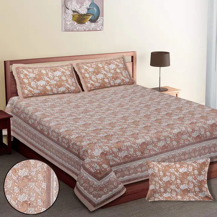 *90 inches by 108 inches*King size bedsheets with 2 pillow covers uploaded by Online Ladies Dresses on 5/11/2023