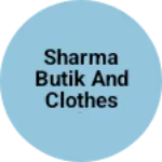 Business logo of Sharma butik and clothes sales