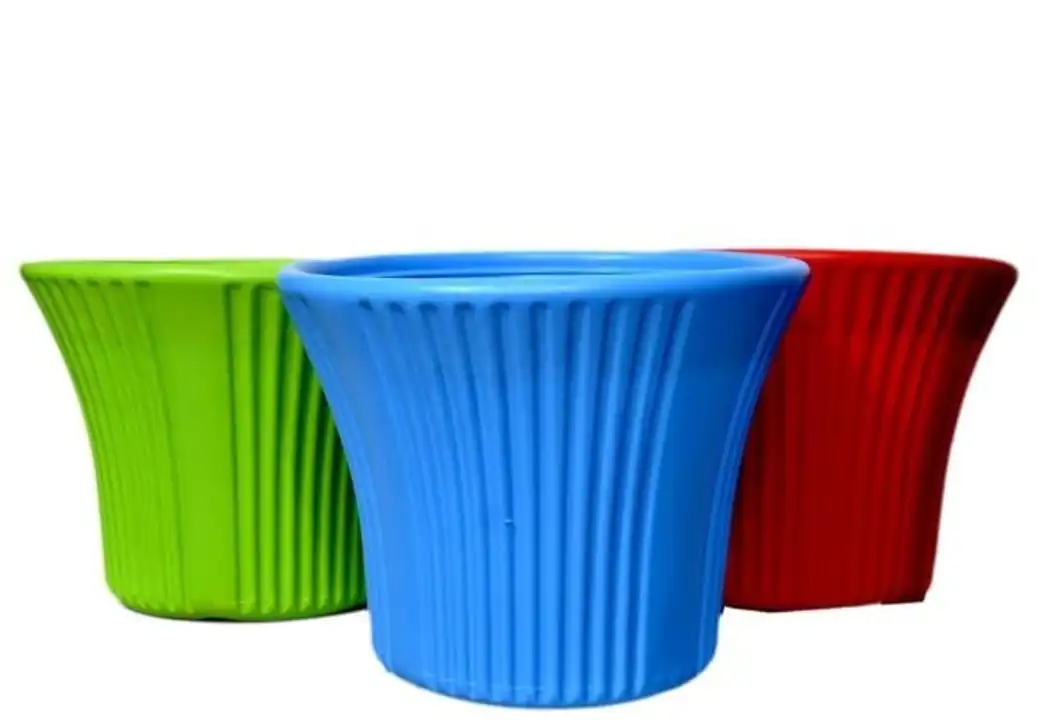Post image Plastic planter thick walled, don't break easily.
 Plastic pots and accessories are designed and manufactured maintaining the highest quality standards, pots are designed to be durable, light in weight.
Can be used for all type of indoor plants all type table top plants for keeping plants at office placement indoor - bedroom, living room, bathroom, office desk, dining table outdoor - can be placed outdoor in terrace, kitchen garden.
