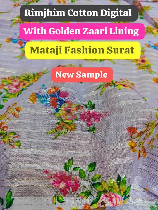 Rimjim Cotton digital print  uploaded by Mataji Fashion on 5/11/2023