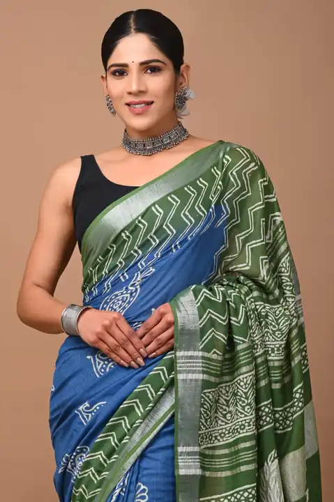 `` 


☘️ *NEW COLLECTION OF LINEN SAREE*

☘️ *SAREE LENGTH*:-5.5 METER

☘️ *BLOUS LENGTH*:-1 METER
 uploaded by Saiba hand block on 5/11/2023