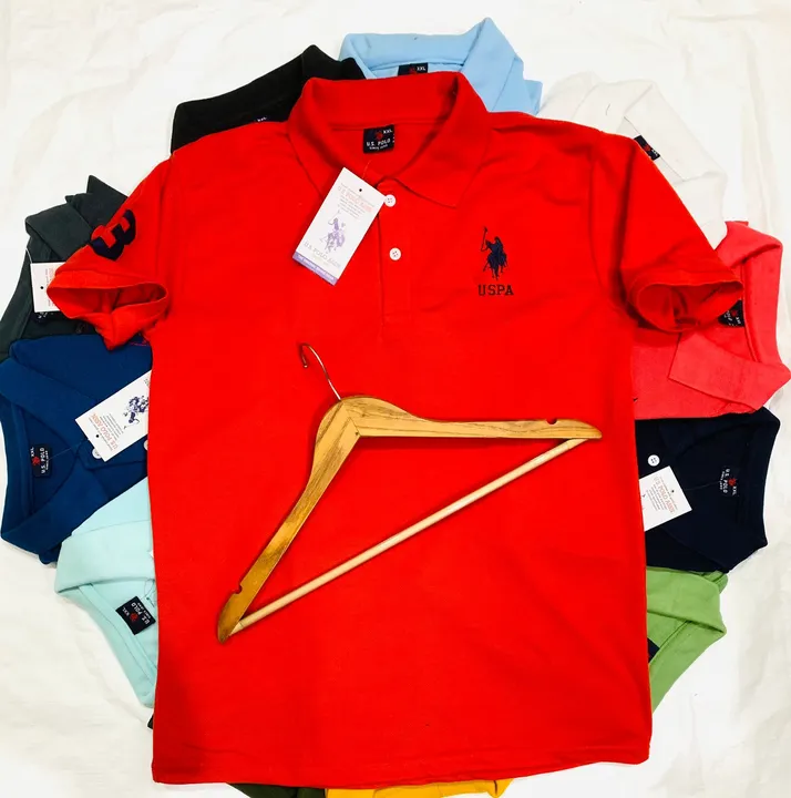 💯 U.S POLO MATTY💯
HALF SLEEVES POLO T SHIRT 👕 
AIRJET FABRIC 
180-200 GSM
SHADES 12
Sizes M L XL  uploaded by business on 5/11/2023