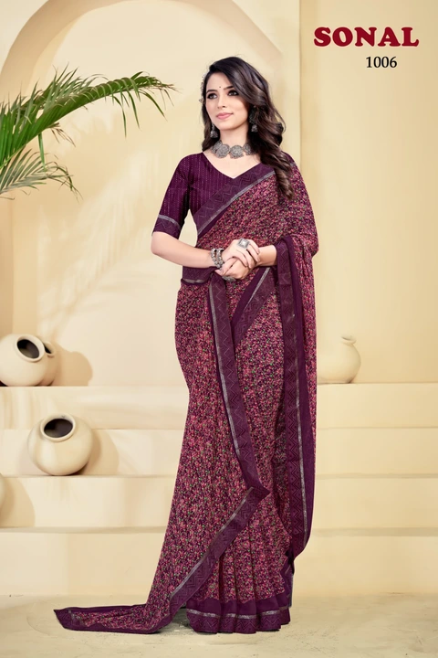 Fancy Georgette saree with lace  uploaded by business on 5/11/2023