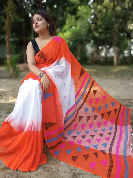 Handloom  pure Khadi cotton saree  uploaded by Matri Saree Center on 5/11/2023
