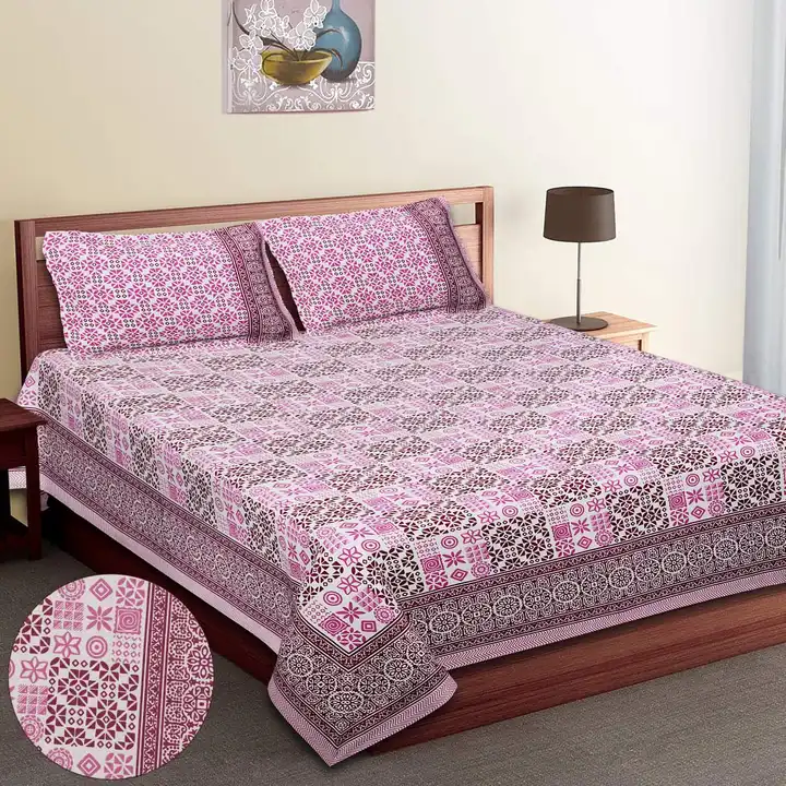 *90 inches by 108 inches*King size bedsheets with 2 pillow covers

 _Premium Quality_ 
100 % Cotton  uploaded by Online Ladies Dresses on 5/11/2023