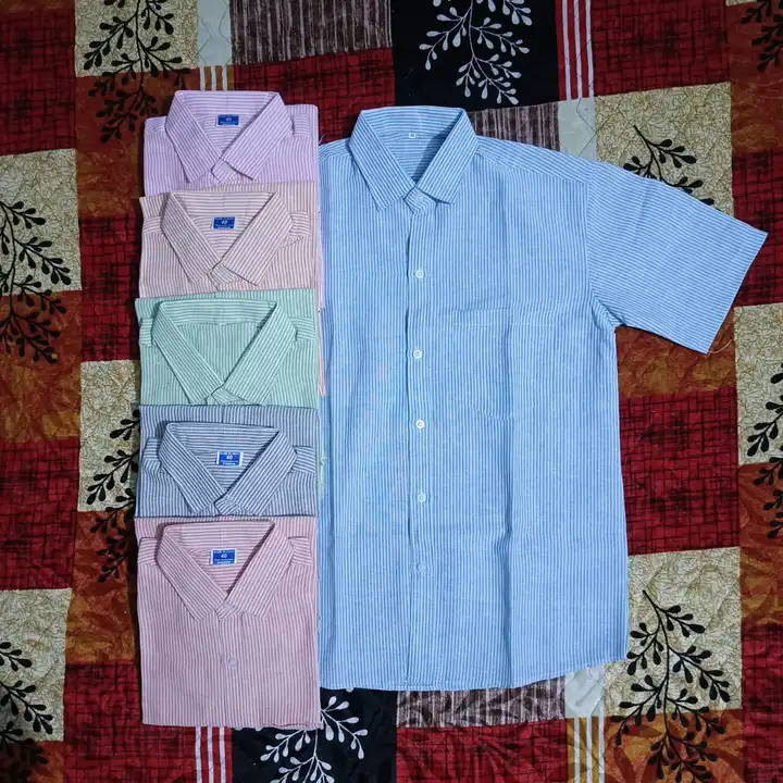 Half sleeves shirt khadi cotton  uploaded by business on 5/11/2023