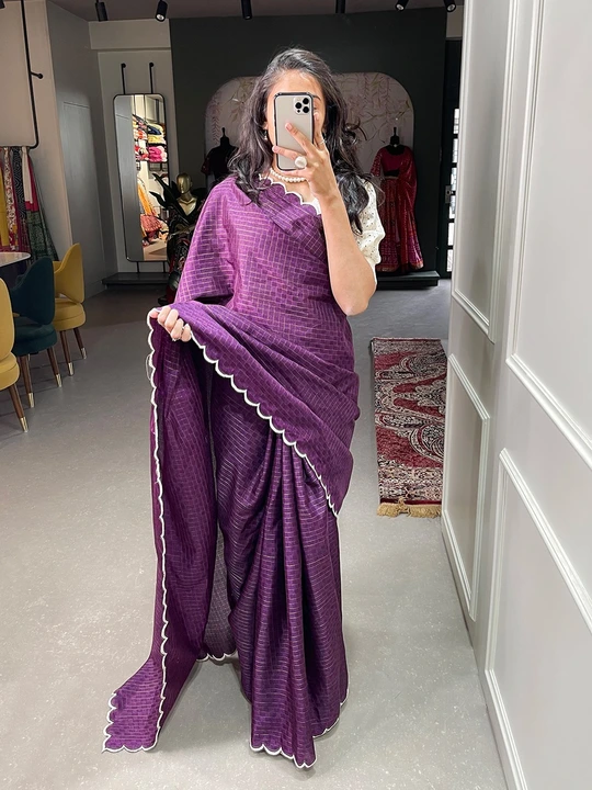 Gadhawal chex saree uploaded by Miss Lifestyle on 5/11/2023