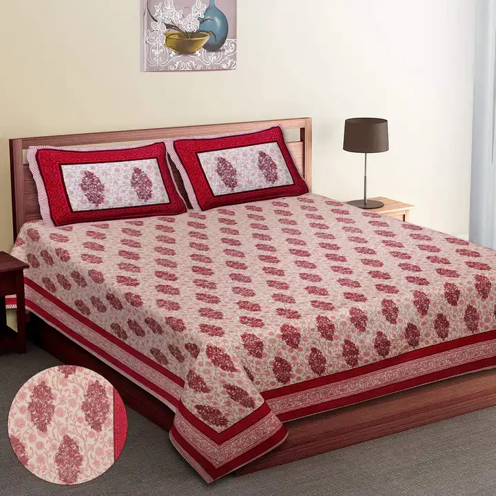 90 inches by 108 inches*King size bedsheets with 2 pillow covers

 _Premium Quality_ 
100 % Cotton A uploaded by Online Ladies Dresses on 5/28/2024