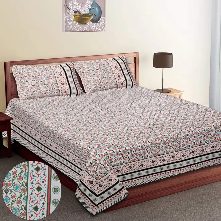 90 inches by 108 inches*King size bedsheets with 2 pillow covers

 _Premium Quality_ 
100 % Cotton A uploaded by Online Ladies Dresses on 5/11/2023