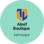 Business logo of Aleef Boutique