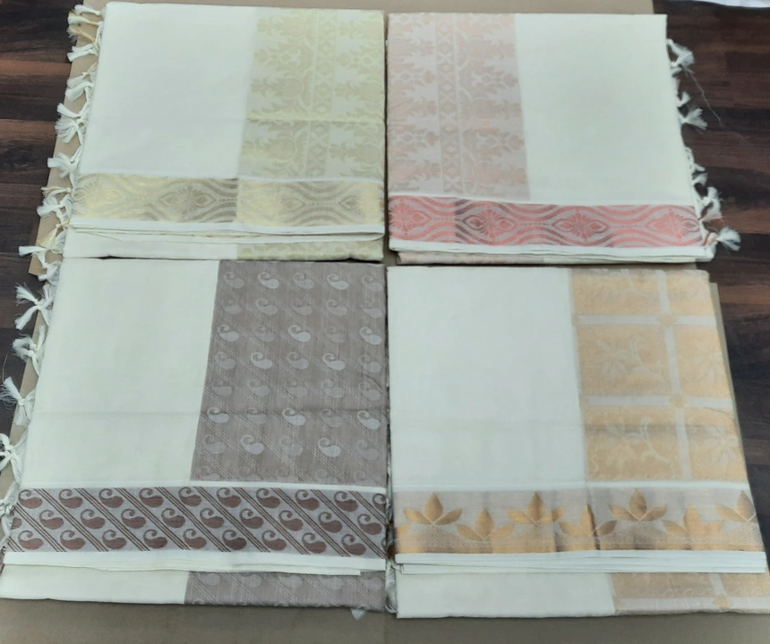 Kerala Cotton Embosse Sarees  uploaded by business on 5/11/2023