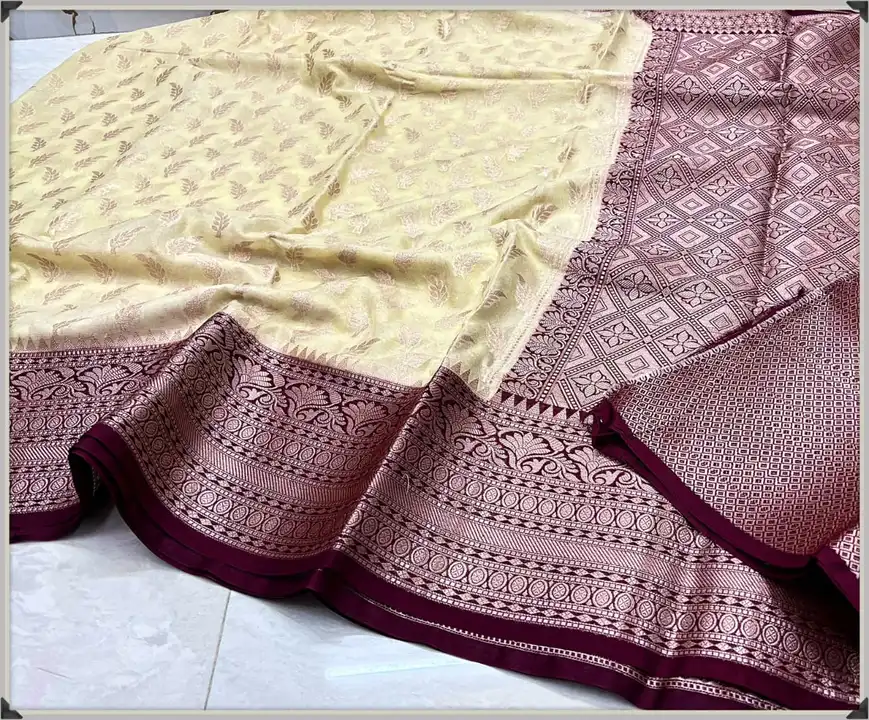 Banarasi daeyble semi jorjet silk saree  uploaded by Zainab fashion on 5/11/2023