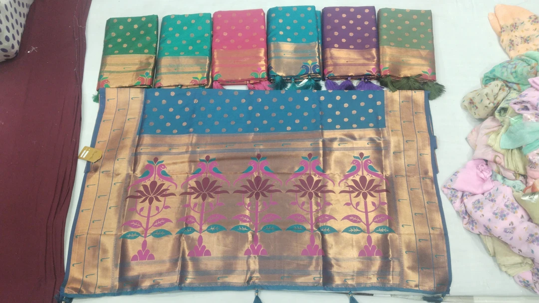 Silk muniya paithani  uploaded by Vishnu Laxmi Textiles on 5/11/2023