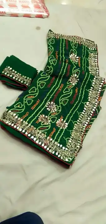 Bandej petint hend work saree home wosh  uploaded by All in one collection on 5/11/2023