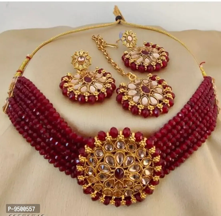 Crystal Choker Set Maroon uploaded by business on 5/11/2023