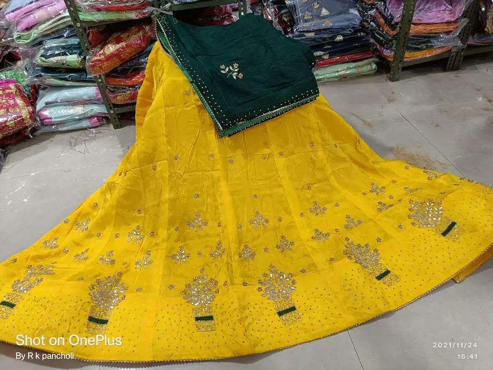 *Beautiful Lahenghas*
Sale.   Sale    sale 
For This Wedding Season

Designer product

Pure Uppda si uploaded by Gotapatti manufacturer on 5/11/2023
