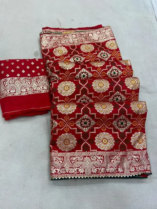 💥Super new design launch saree💥
 special saree 
👉👉pure  dola silk Faag design silk fabric👉
Heav uploaded by Gotapatti manufacturer on 5/11/2023