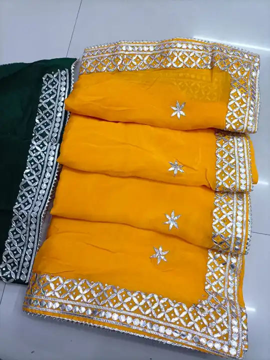 *NEW DESIGNER SAREE LAUNCHED*

🥳 Exclusive *6 Colour* Matching Chart

🥳Pure Chinnon Heavy Fabric S uploaded by Gotapatti manufacturer on 5/11/2023