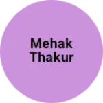 Business logo of Mehak Thakur
