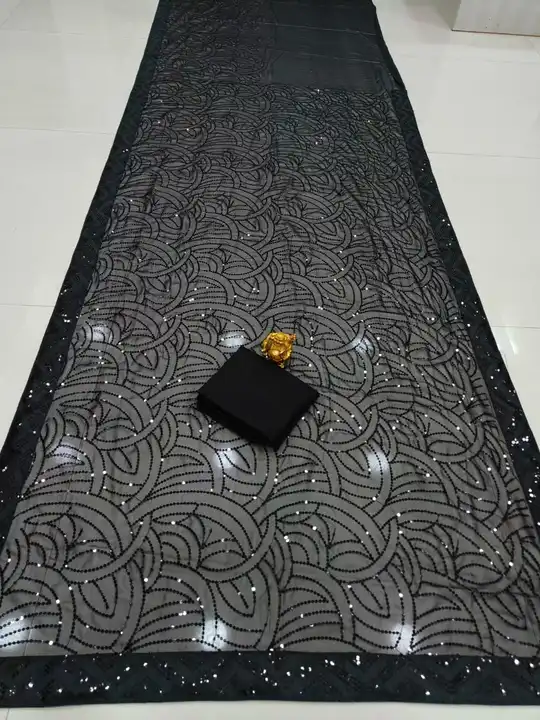 Black 2 sequence saree  uploaded by Dulhadulhancom  on 5/12/2023