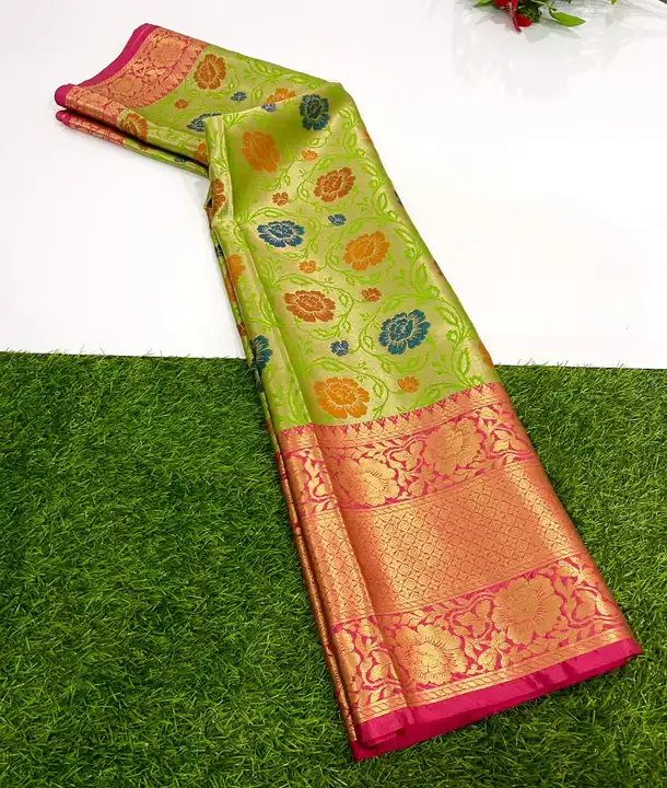 Semi katan silk saree  uploaded by Fiza saree center on 5/12/2023