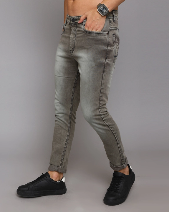 Premium light grey knitted dobby jeans uploaded by BLANCE Clothing Co on 5/12/2023