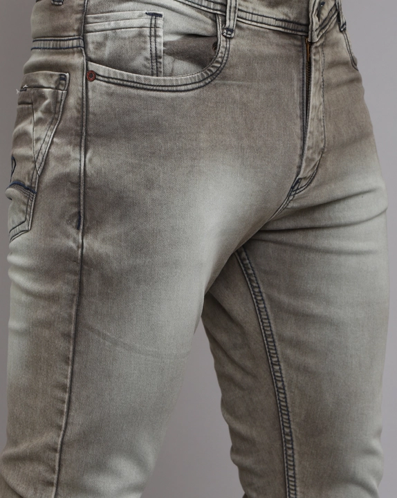 Premium light grey knitted dobby jeans uploaded by BLANCE Clothing Co on 5/23/2024