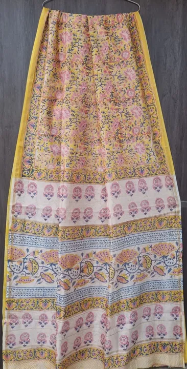 Chanderi silk saree uploaded by Bagru Hand Block Print Jaipur on 5/12/2023