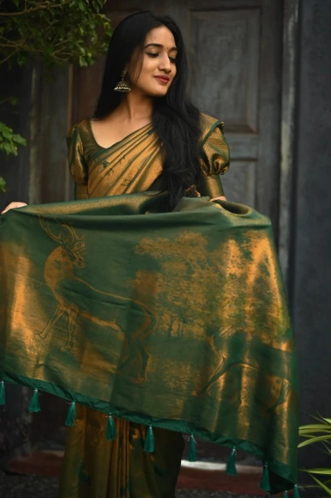 Rich pallu with allover flower buti design saree  uploaded by DHANANJAY CREATIONS on 5/12/2023
