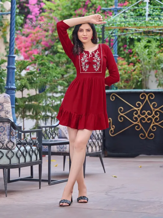 New Tunic collection with Embroidery work  uploaded by Vihu fashion on 5/12/2023