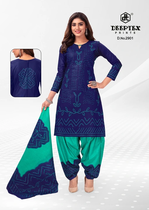 Deeptex prints cotton bandhni spcl single available  uploaded by Heena fashion house on 5/12/2023