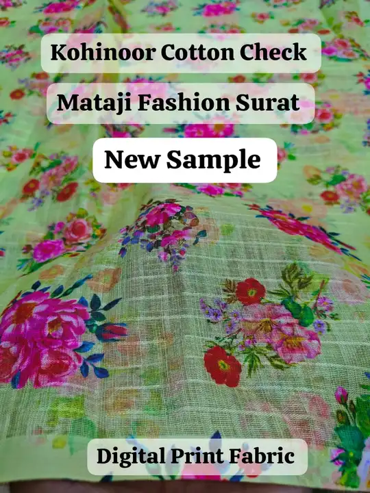 Kohinoor cotton checks  uploaded by Mataji Fashion on 5/12/2023
