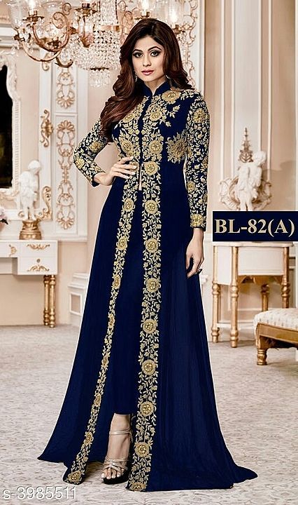 Designer semi stitch suit uploaded by Jeevan collection on 7/13/2020