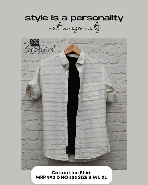 Men's Cotton Line Shirt  uploaded by Jk Brothers Shirt Manufacturer  on 5/12/2023